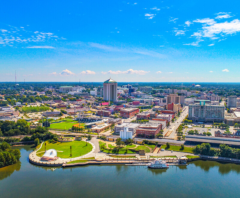 Aerial Shot of Montgomery Alabama
